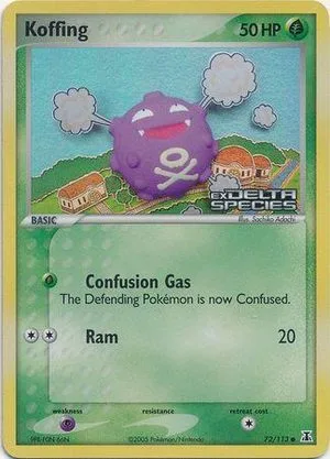 Koffing [Reverse Holo], English Pokemon card