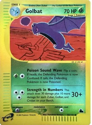 Golbat [Reverse Holo], English Pokemon card