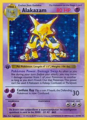 Alakazam [1st Edition], English Pokemon card