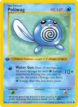 Poliwag [1st Edition], English Pokemon card