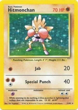 Hitmonchan, English Pokemon card