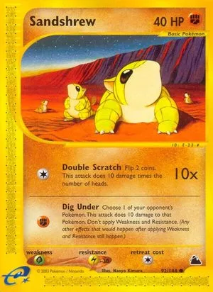 Sandshrew, English Pokemon card