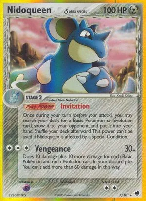 Nidoqueen, English Pokemon card