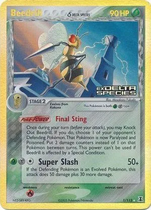 Beedrill [Reverse Holo], English Pokemon card