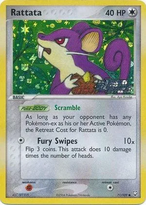 Rattata [Reverse Holo], English Pokemon card