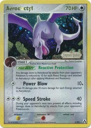 Aerodactyl [Reverse Holo], English Pokemon card