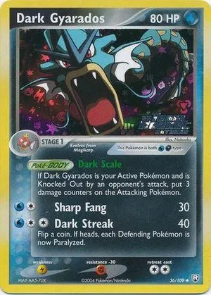 Dark Gyarados [Reverse Holo], English Pokemon card