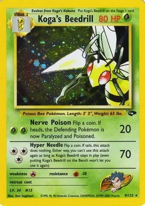 Koga's Beedrill, English Pokemon card