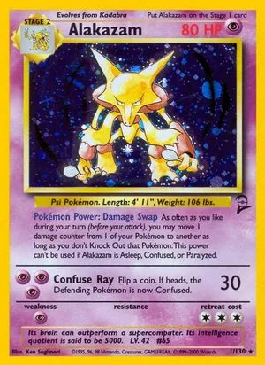 Alakazam, English Pokemon card