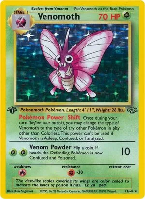 Venomoth [1st Edition], English Pokemon card