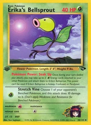 Erika's Bellsprout [1st Edition], English Pokemon card