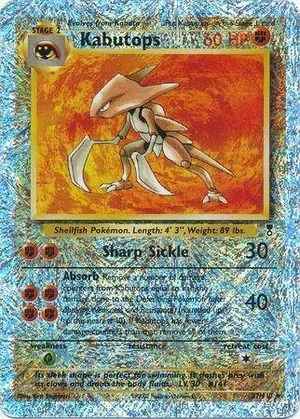 Kabutops [Reverse Holo], English Pokemon card