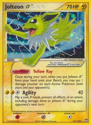 Jolteon [Gold Star], English Pokemon card