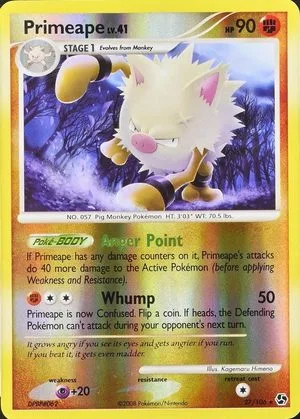 Primeape [Reverse Holo], English Pokemon card