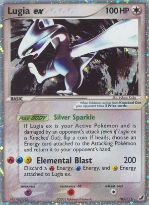 Lugia EX, English Pokemon card