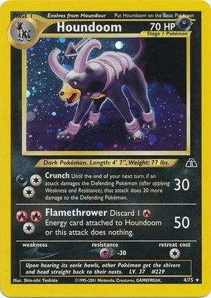 Houndoom, English Pokemon card