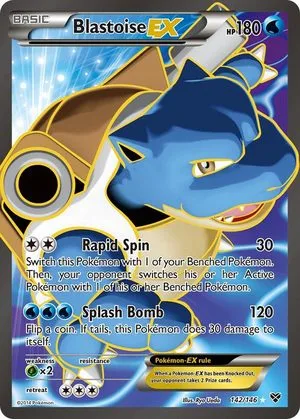 Blastoise EX, English Pokemon card