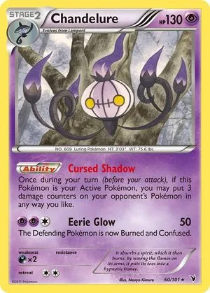 Chandelure, English Pokemon card