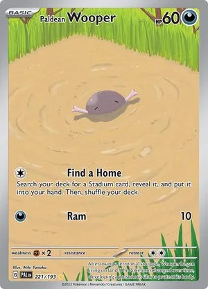 Paldean Wooper, English Pokemon card
