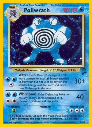 Poliwrath, English Pokemon card