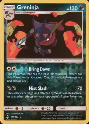 Greninja [Reverse Holo], English Pokemon card