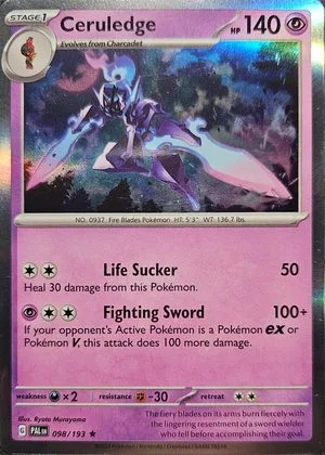 Ceruledge, English Pokemon card