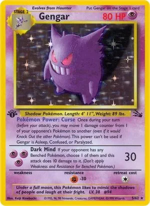 Gengar [1st Edition], English Pokemon card