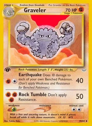 Graveler [1st Edition], English Pokemon card