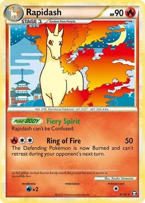 Rapidash, English Pokemon card