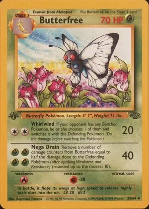 Butterfree [D Edition Error], English Pokemon card