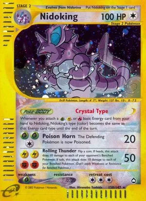 Nidoking, English Pokemon card