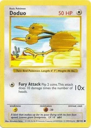 Doduo [Shadowless], English Pokemon card