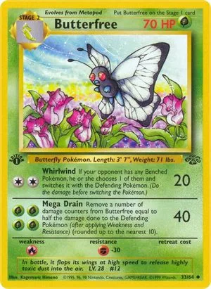 Butterfree [1st Edition], English Pokemon card