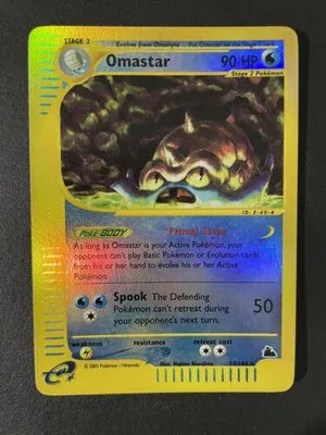 Omastar [Reverse Holo], English Pokemon card