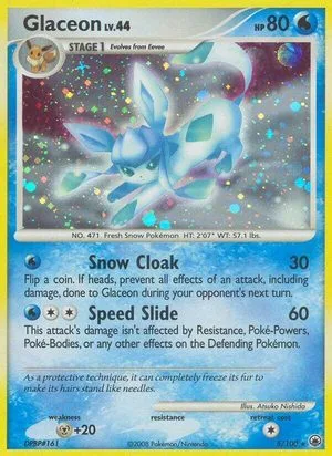 Glaceon, English Pokemon card