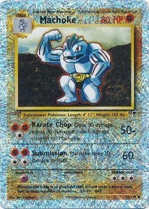 Machoke [Reverse Holo], English Pokemon card