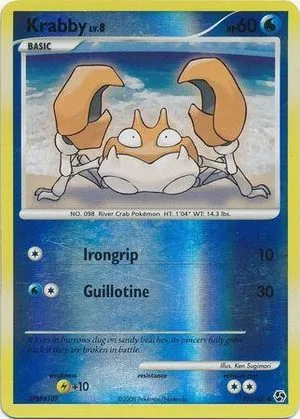 Krabby [Reverse Holo], English Pokemon card