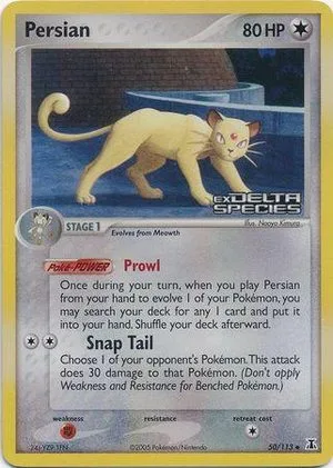 Persian [Reverse Holo], English Pokemon card
