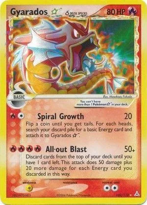 Gyarados [Gold Star], English Pokemon card