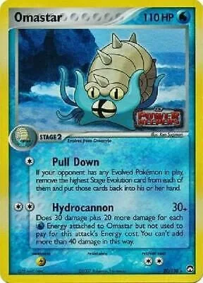 Omastar [Reverse Holo], English Pokemon card