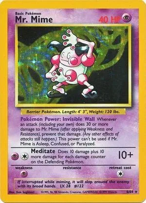 Mr. Mime [No Symbol], English Pokemon card