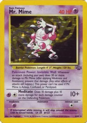 Mr. Mime, English Pokemon card