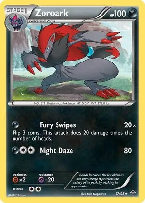 Zoroark, English Pokemon card