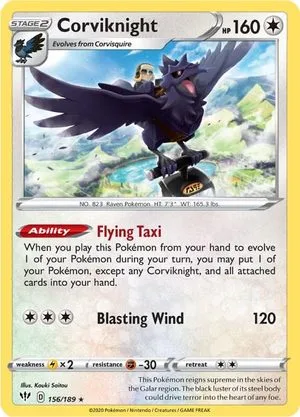 Corviknight, English Pokemon card