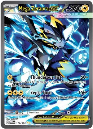 Mega Zeraora ex, English Pokemon card