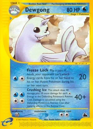 Dewgong, English Pokemon card