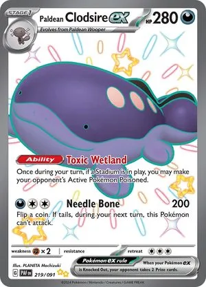 Paldean Clodsire ex, English Pokemon card