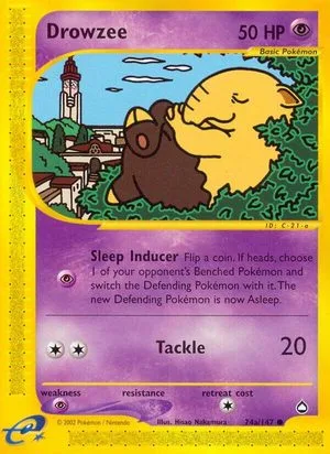 Drowzee, English Pokemon card