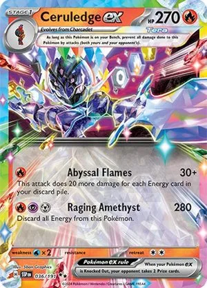 Ceruledge ex, English Pokemon card