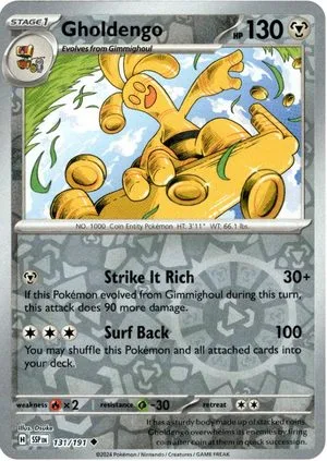 Gholdengo [Reverse Holo], English Pokemon card